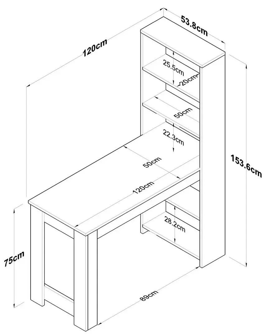 Etajera Mirage Meble BJ113 S (Walnut/White)