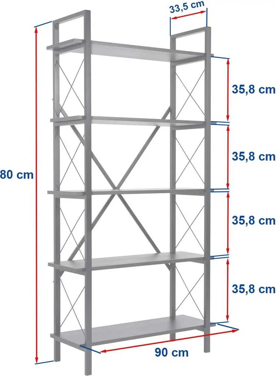 Etajera Mirage Meble Elysian (Black)