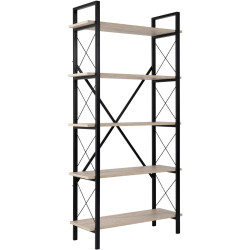 Etajera Mirage Meble Elysian (Travertine/Black) Thumb