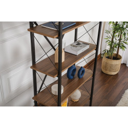 Etajera Mirage Meble Elysian (Walnut/Black) Thumb