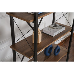 Etajera Mirage Meble Elysian (Walnut/Black) Thumb