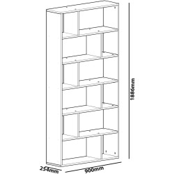 Etajera Mirage Meble Form 90x189x25 (White) Thumb