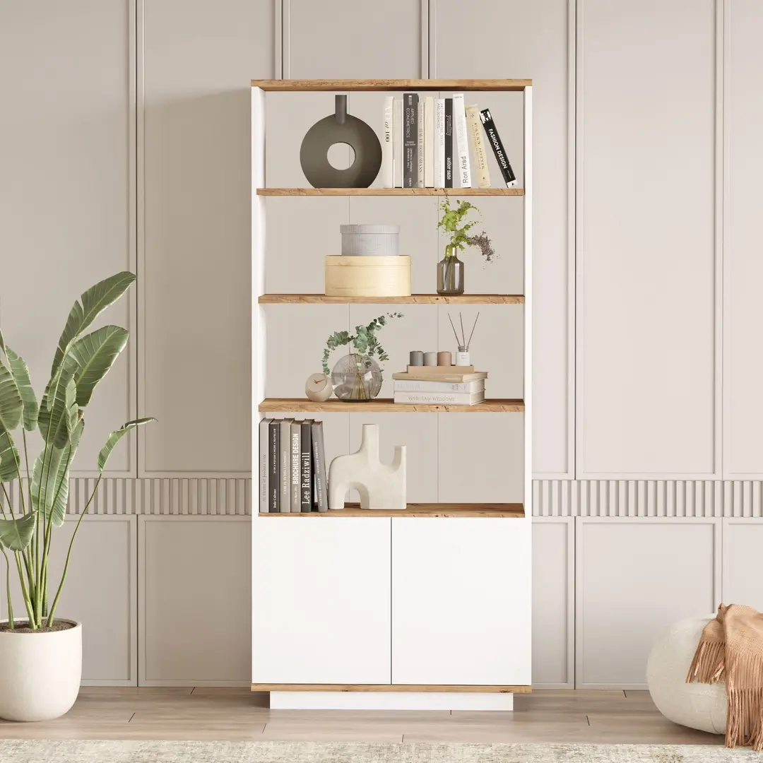 Etajera Mirage Meble FR16-Aw (White/Atlantic Pine)