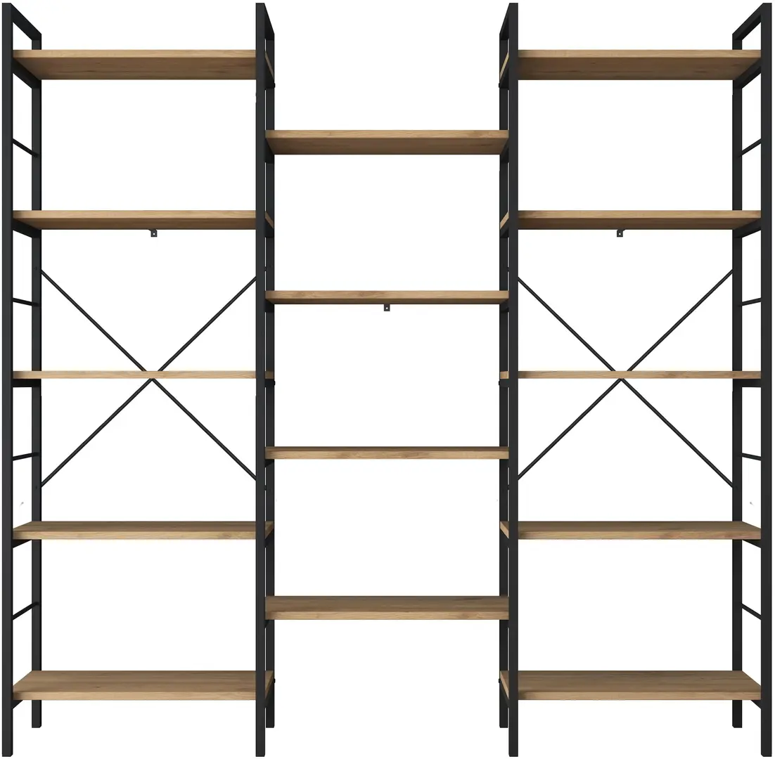 Etajera Mirage Meble HC107 (Walnut/Black)