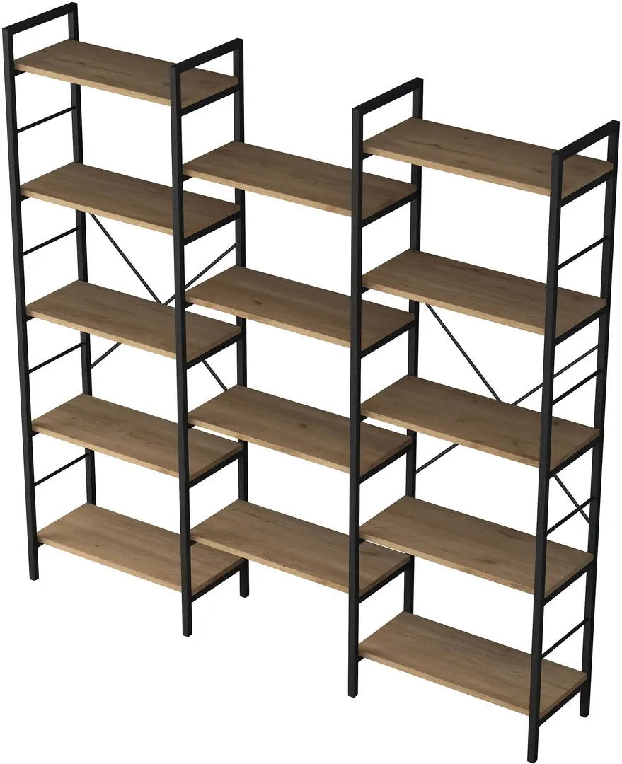 Etajera Mirage Meble HC107 (Walnut/Black)