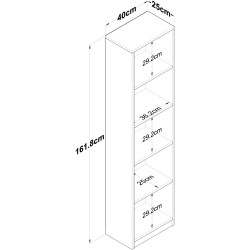 Стеллаж Mirage Meble HC111 (Anthracite) Thumb
