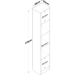 Стеллаж Mirage Meble HC114 (Walnut) Thumb