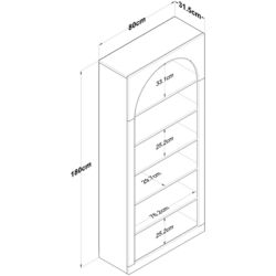 Etajera Mirage Meble HC116 (White) Thumb