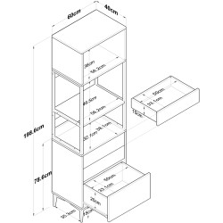 Стеллаж Mirage Meble JE135 (White) Thumb