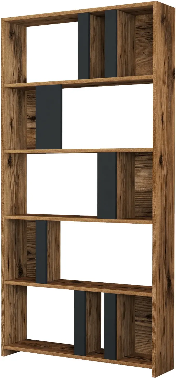 Etajera Mirage Meble Lima (Walnut/Anthracite)