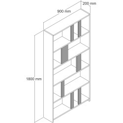 Etajera Mirage Meble Lima (White/Anthracite) Thumb