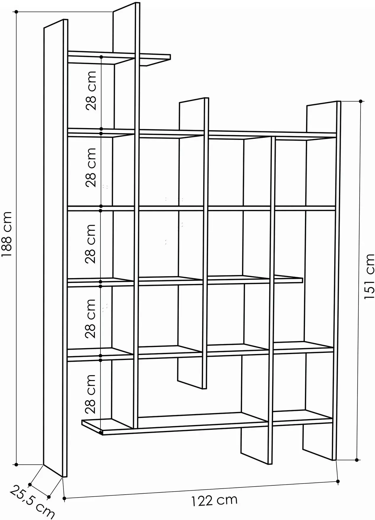 Стеллаж Mirage Meble Manco (White)