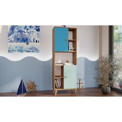 Etajera ModaLife Hera Loft 60 (Atlantic Pine Canyon/Blue/Turquoise) Thumb