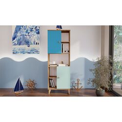 Etajera ModaLife Hera Loft 60 (Atlantic Pine Canyon/Blue/Turquoise)