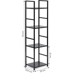 Etajera Modern Home CWJ3024112L 23.5x29x112cm (Black) Thumb