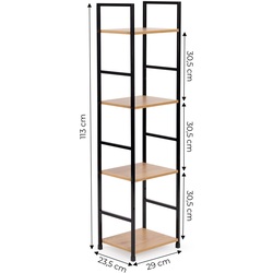 Etajera Modern Home CWJ3024112L 23.5x29x113cm (Brown/Black) Thumb