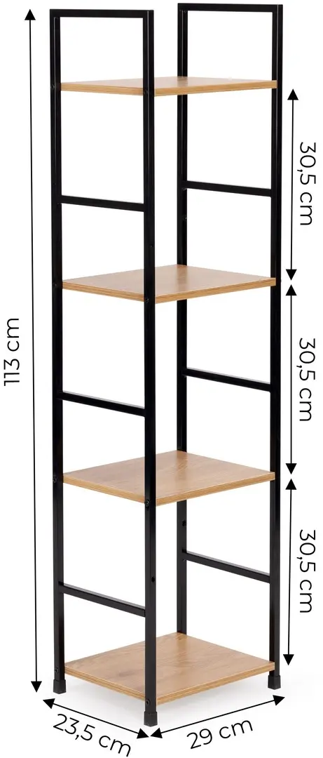 Etajera Modern Home CWJ3024112L 23.5x29x113cm (Brown/Black)