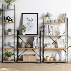 Etajera Modern Home CWJ3024112L 23.5x29x113cm (Brown/Black) Thumb