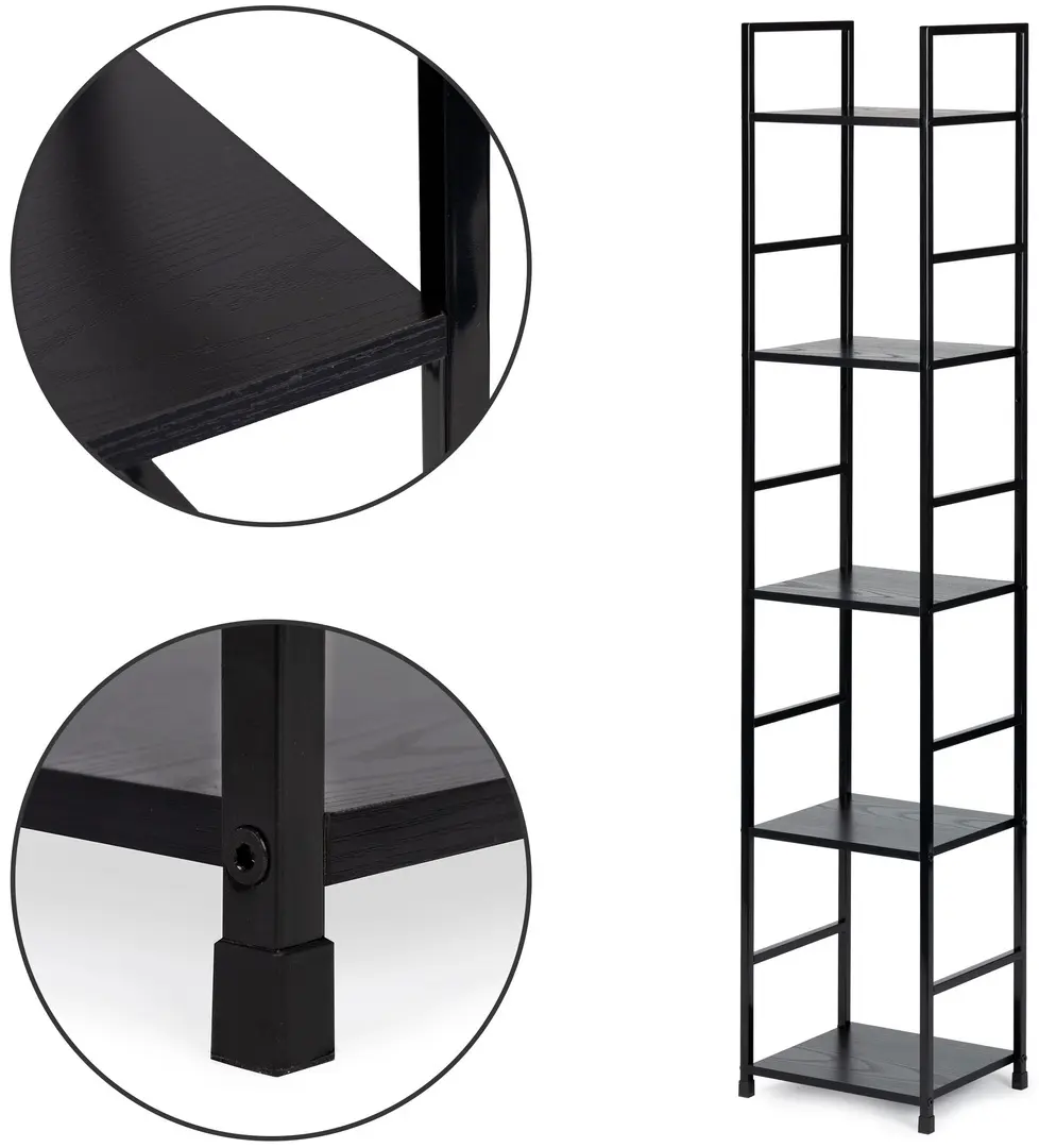 Etajera Modern Home CWJ3024144L 23.5x29x144.5cm (Black)