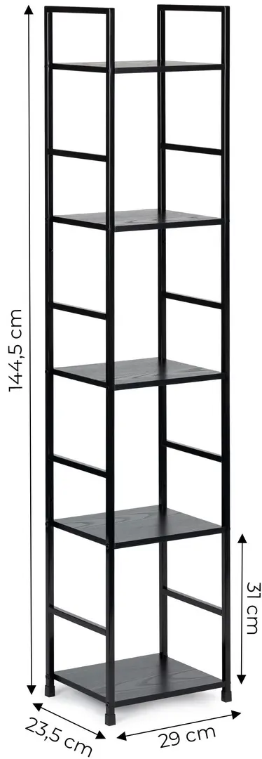 Etajera Modern Home CWJ3024144L 23.5x29x144.5cm (Black)