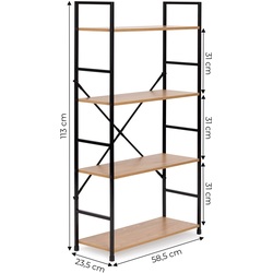 Etajera Modern Home CWJ6024112LG 23.5x58.5x113cm (Brown/Black) Thumb