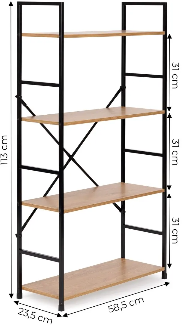 Etajera Modern Home CWJ6024112LG 23.5x58.5x113cm (Brown/Black)