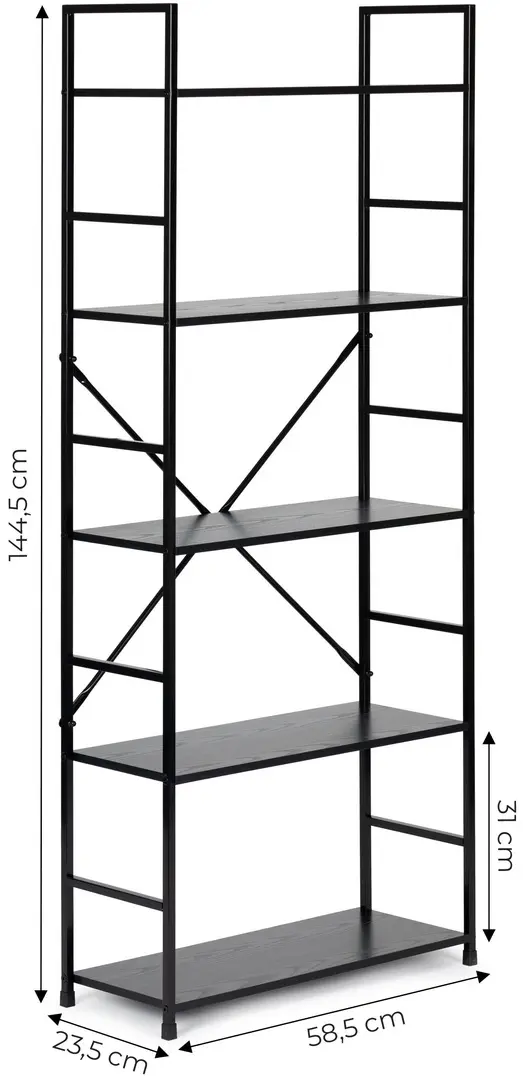 Etajera Modern Home CWJ6024144LG 23.5x58.5x144.5cm (Black)