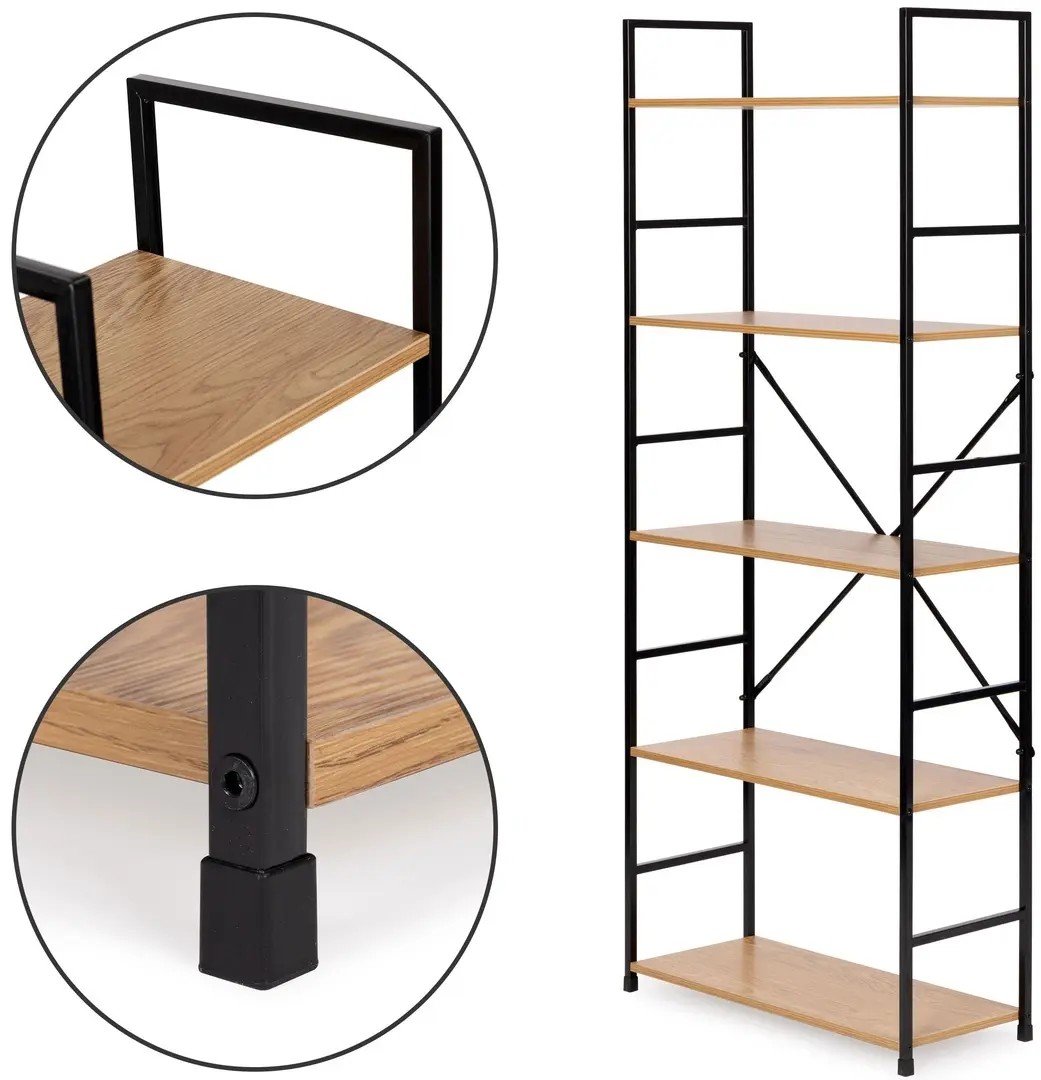 Etajera Modern Home CWJ6024144LG 23.5x58.5x144cm (Brown/Black)