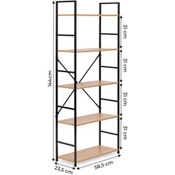 Etajera Modern Home CWJ6024144LG 23.5x58.5x144cm (Brown/Black) Thumb