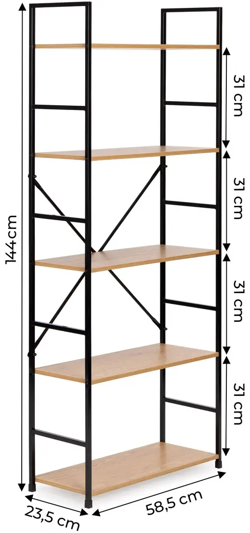 Etajera Modern Home CWJ6024144LG 23.5x58.5x144cm (Brown/Black)