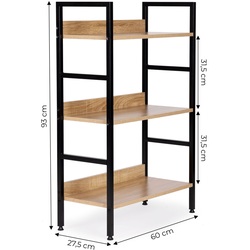 Etajera Modern Home CWJ602893CL 27.5x60x93cm (Brown/Black) Thumb