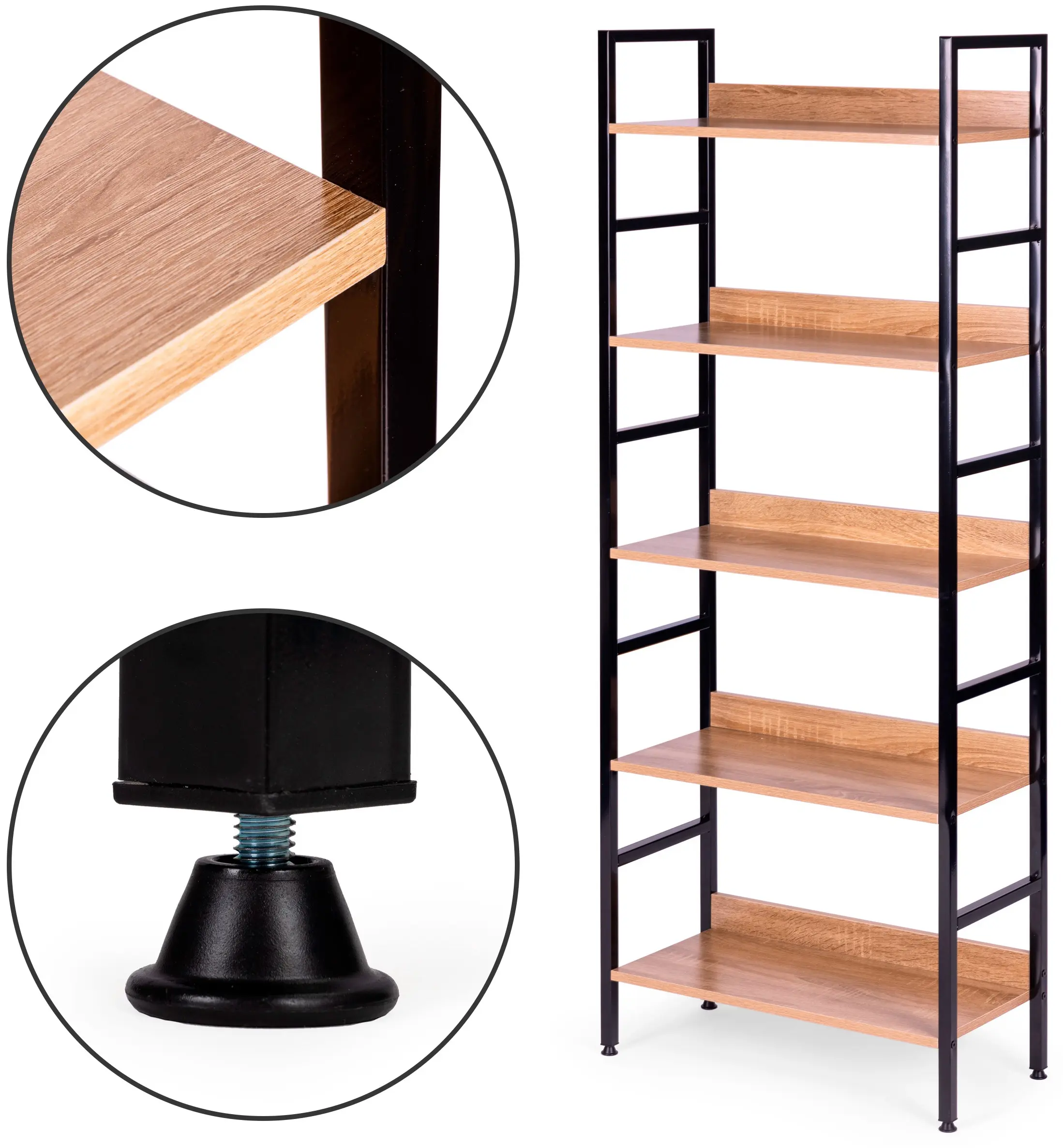 Стеллаж Modern Home CWJ6028160CL (Pine/Black) - 3