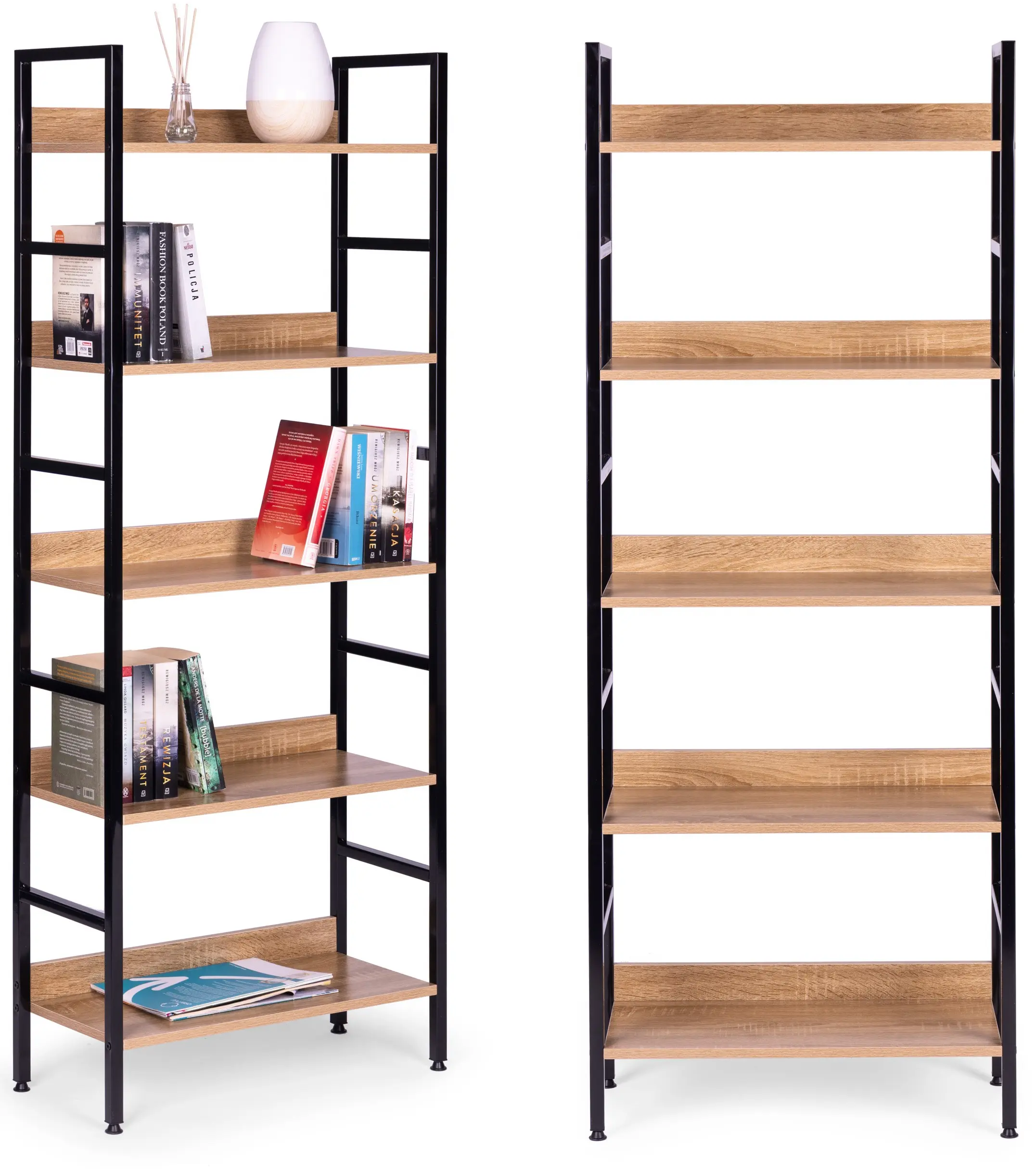 Стеллаж Modern Home CWJ6028160CL (Pine/Black) - 6