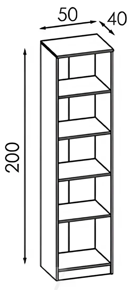 Etajera Modern Komfi 50cm (Brandy Castello Oak)