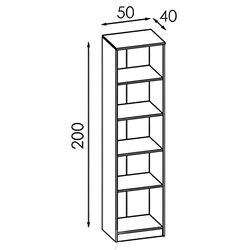 Etajera Modern Komfi 50cm (Craft Oak White) Thumb