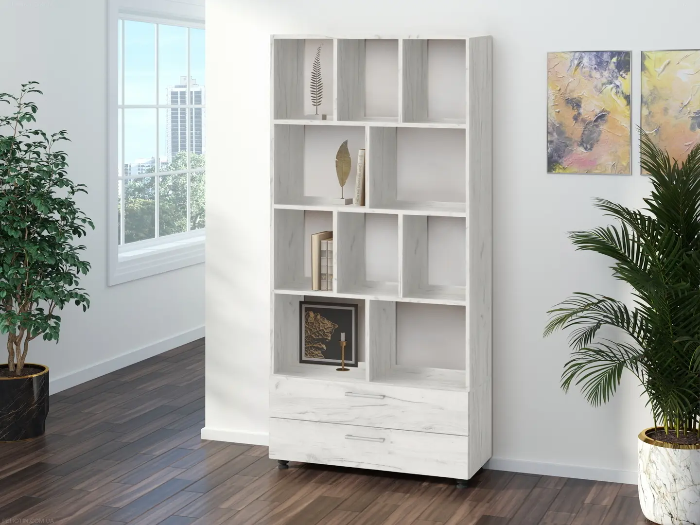 Etajera Пехотин 10 (White Craft Oak)