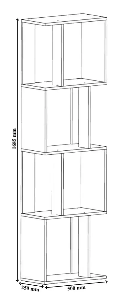 Etajera Пехотин 8 (White Craft Oak)