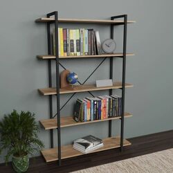 Стеллаж Prestige 5 Layer Wide 180x120x34 (Pine/Black) Thumb