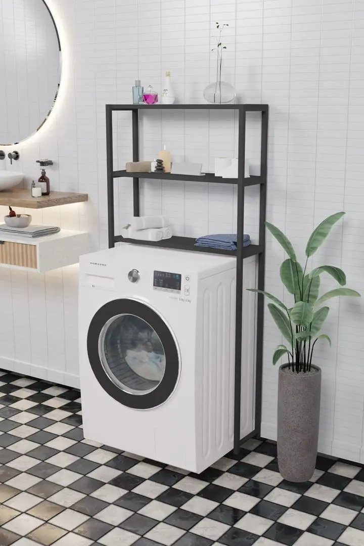 Etajera Prestige 70x21x150 3 rafturi (Anthracite/Black)