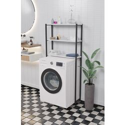 Etajera Prestige 70x21x150 3 rafturi (White/Black) Thumb