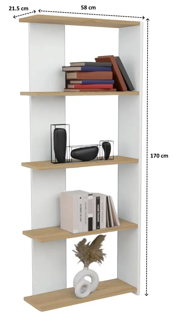 Etajera Prestige Aeris 5 Layer 170 (White/Pine)