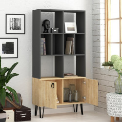 Etajera Showdeko Bene (Anthracite/Oak) Thumb