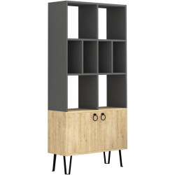 Etajera Showdeko Bene (Anthracite/Oak) Thumb