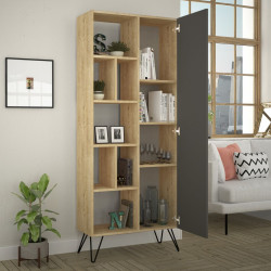 Etajera Showdeko Jedda (Oak/Anthracite) Thumb