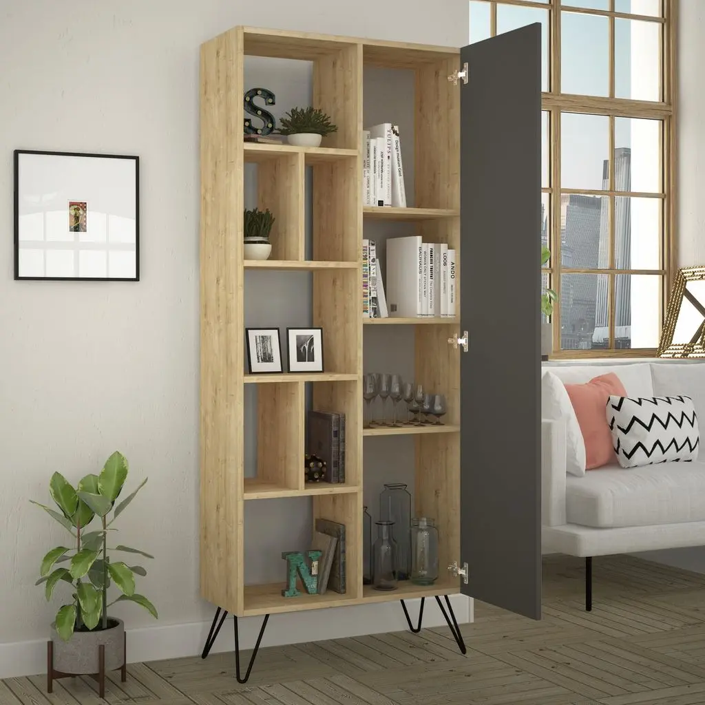 Etajera Showdeko Jedda (Oak/Anthracite) - 2
