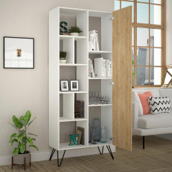 Etajera Showdeko Jedda (White/Sapphire Oak) Thumb