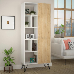Etajera Showdeko Jedda (White/Sapphire Oak)