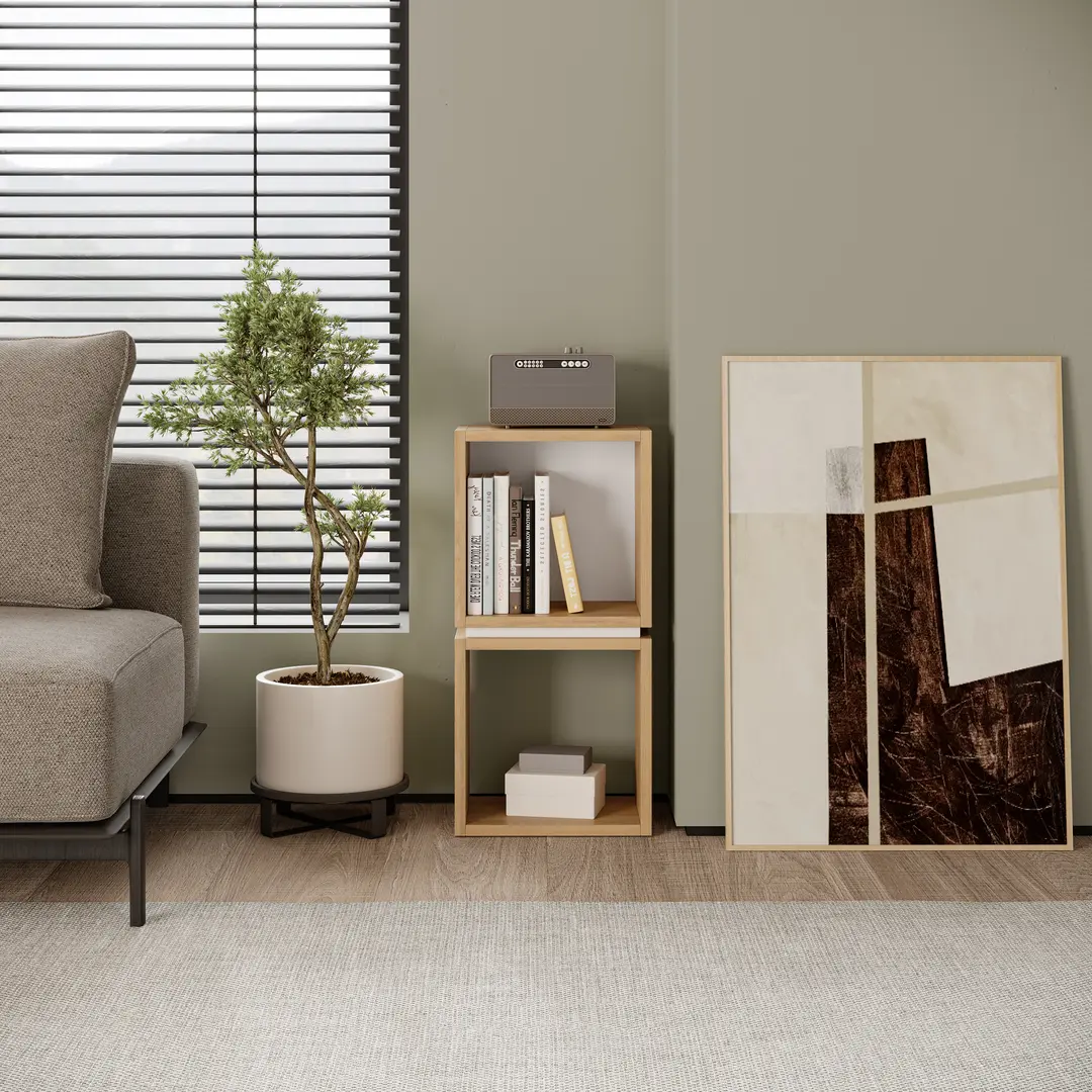 Etajera Showdeko Lofty 2 (Sapphire Oak/White)