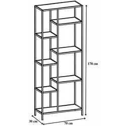 Etajera Signal Costa A (Oak/Black) Thumb