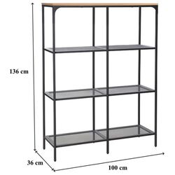 Etajera Signal Lex A (Oak/Black) Thumb